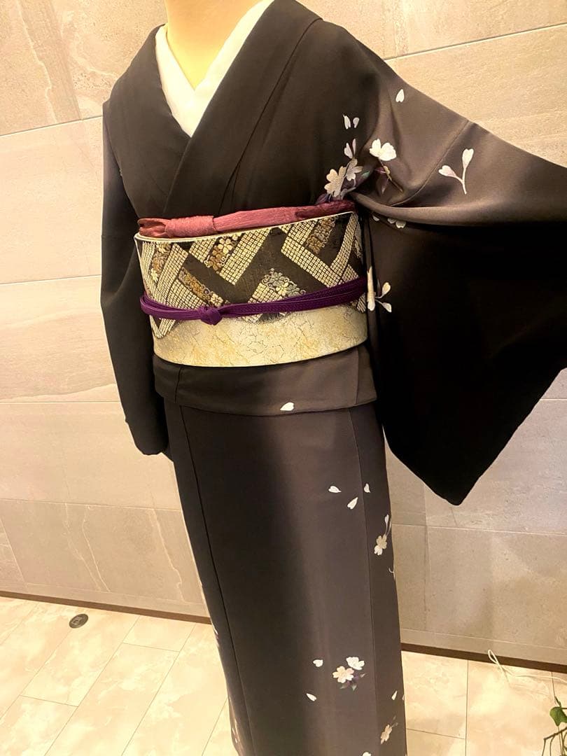 ほーさん　訪問着 月花桜模様　　未使用　袋帯セット