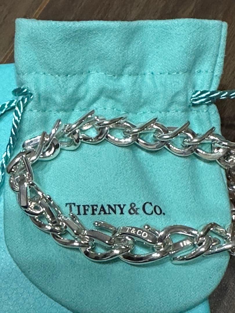 新品未使用 ティファニー フォージ ミディアム リンク ブレスレット シルバー
