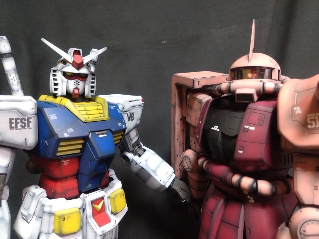 メガサイズモデル　ガンダム　シャア専用ザク 完成品2体セット