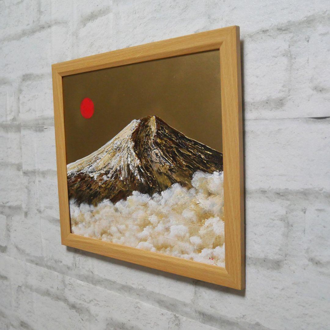 油絵 油彩 油彩画 絵 絵画【黄金の富士山】