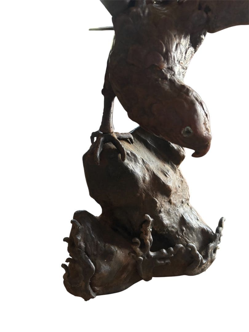 置物　鷹　鷲　金属製　金属工芸品　インテリア　銅