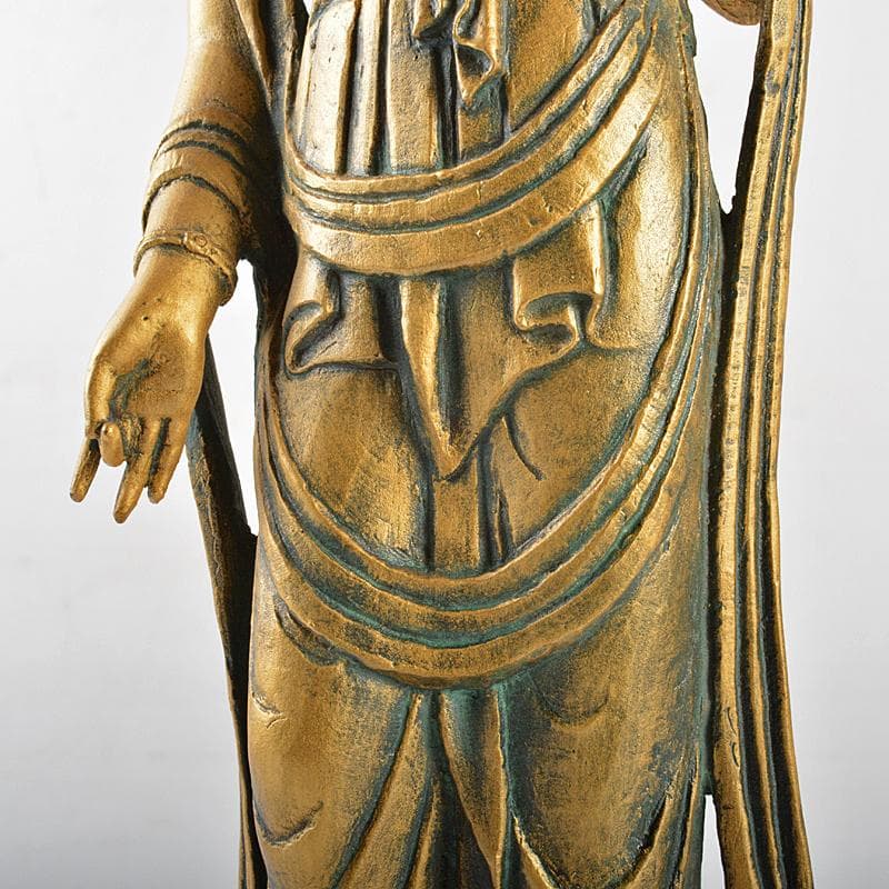 北村西望謹作　銅塗金　聖観世音菩薩像　仏像　87/1000　M　R5500