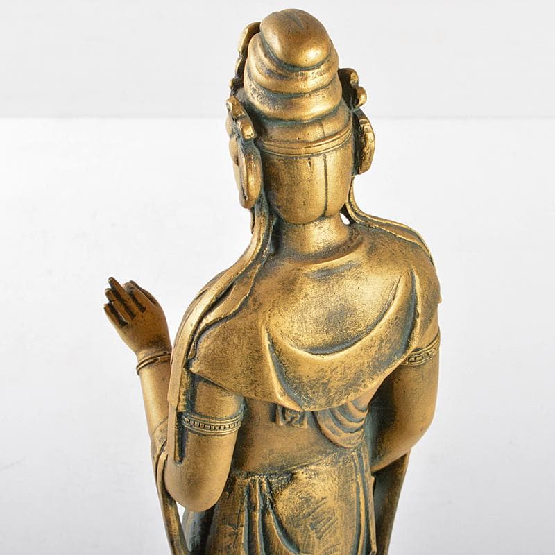 北村西望謹作　銅塗金　聖観世音菩薩像　仏像　87/1000　M　R5500