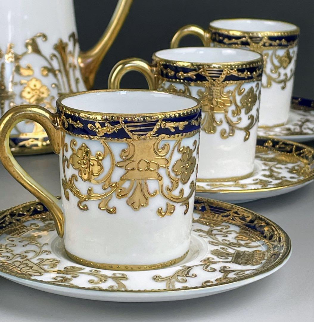 【希少】オールノリタケ デミタスセット ティーポット カップ ソーサー６客セット