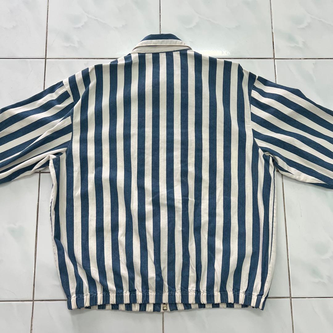 90s S スイングトップ チンスト ラルフ　縦ストライプ　シンガポール製