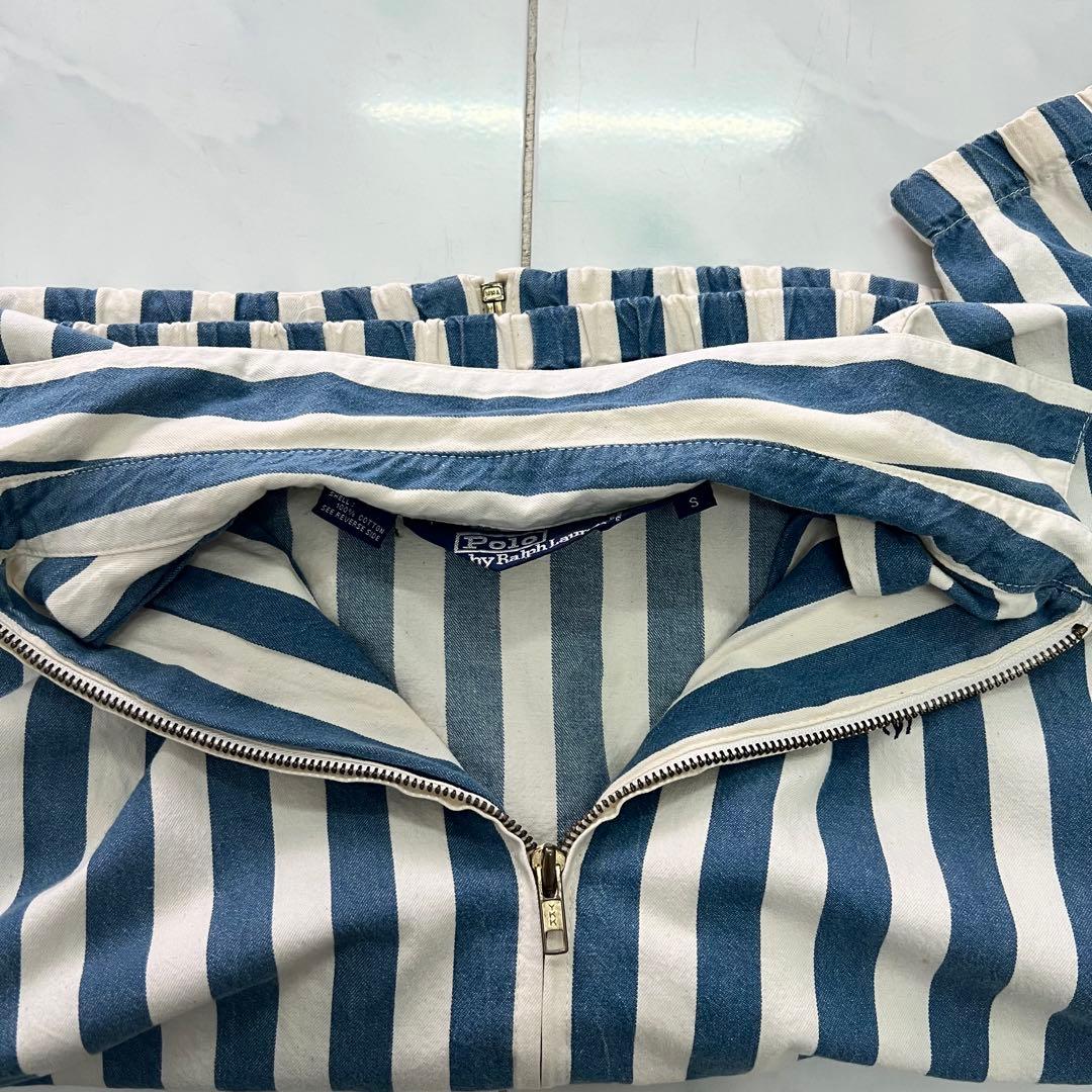 90s S スイングトップ チンスト ラルフ　縦ストライプ　シンガポール製