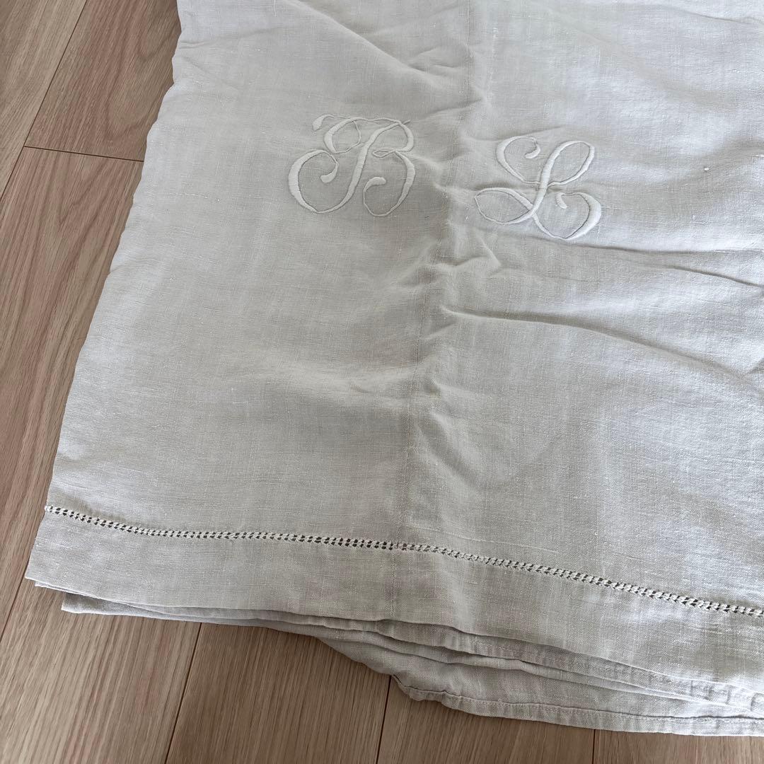 フランス　アンティーク　シーツ