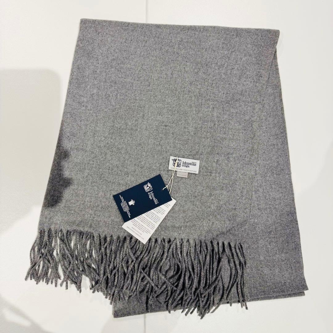 ラ*✳様 ジョンストンズ カシミア 大判ストール マフラーグレー　　色: グレー