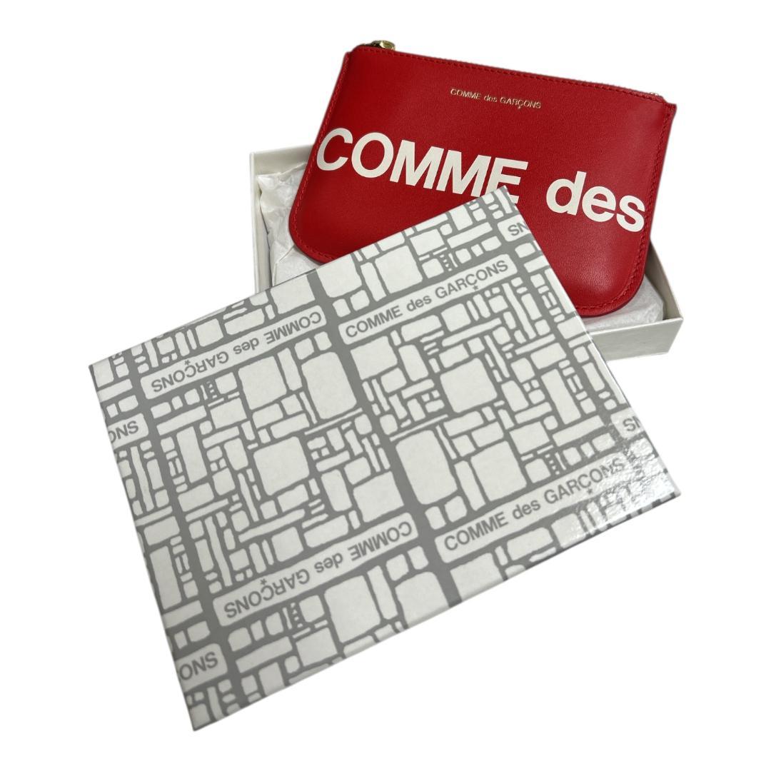 新品 コムデギャルソン CDG ロゴ ウォレット レッド 送料込み