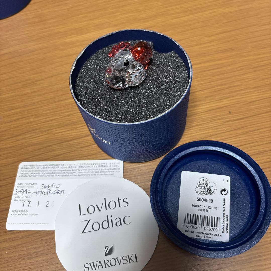 めい＆かいママ スワロフスキー　taiga 置物