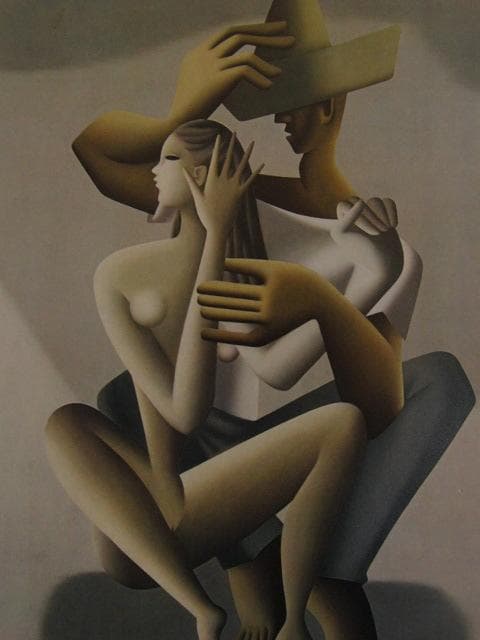 東郷青児、野辺の花、希少な大判額装用画集より、新品高級額装付、状態良好