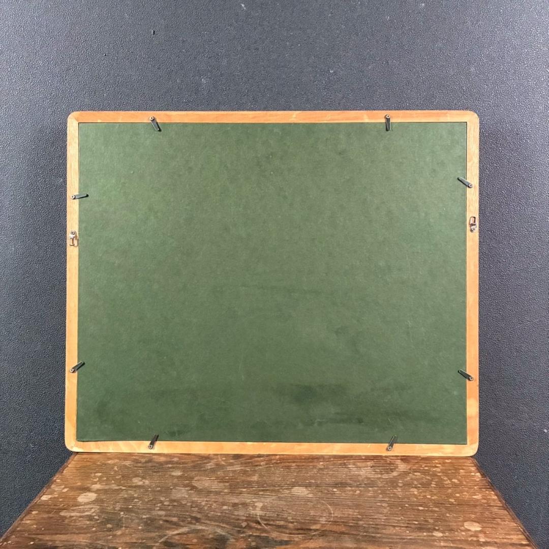 川西英「ガソリンスタンド」木版画 額縁入り 神戸を代表する木版画家