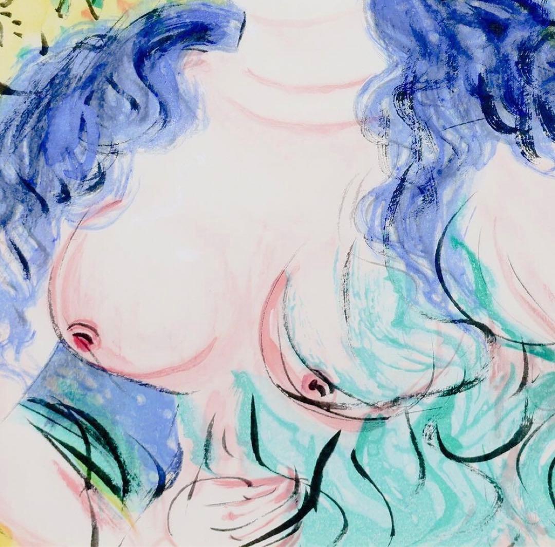 棟方　志功「清妙妃図」木版画