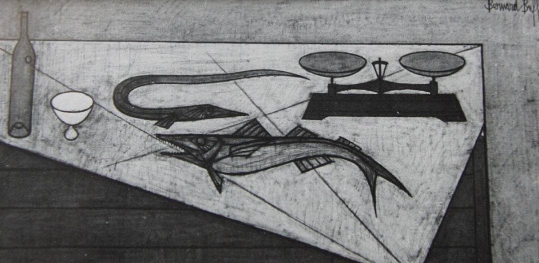 ベルナール・ビュッフェ【Poisson et balance】