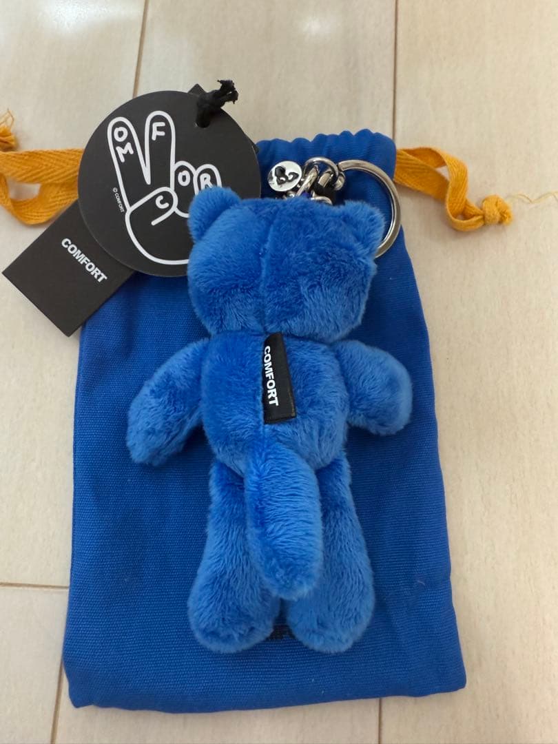 COMFORT ぬいぐるみ型キーホルダー 黒とブルーセット