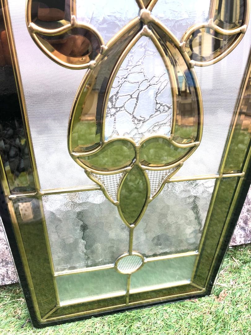 大型 ステンドグラスパネル 三重構造 高性能 リフォーム 窓 飾壁 玄関 DIY