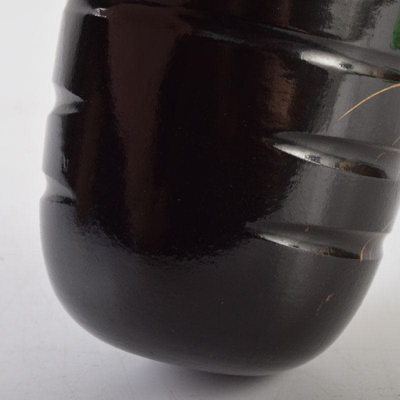 茶道具　金森春次作　花草蒔絵　長棗　共箱　V　9039