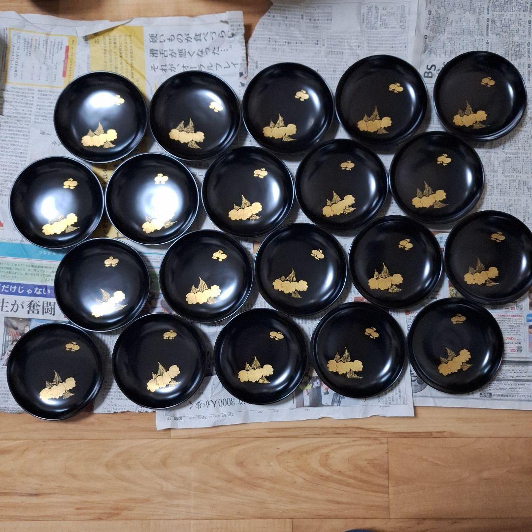 漆器 お椀 20枚セット 金蒔絵 バラ売り⭕