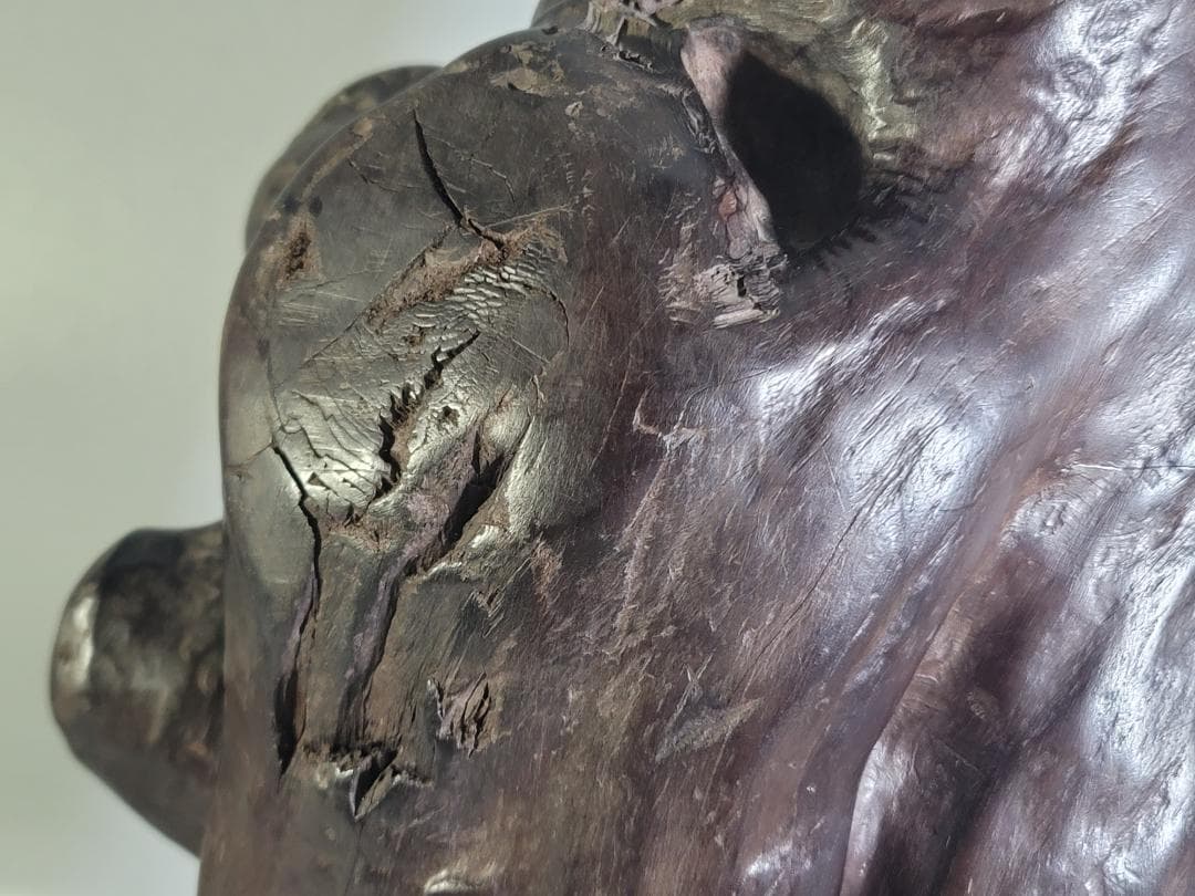 中国美術 龍眼木 彫刻 羅漢 置物 DT375