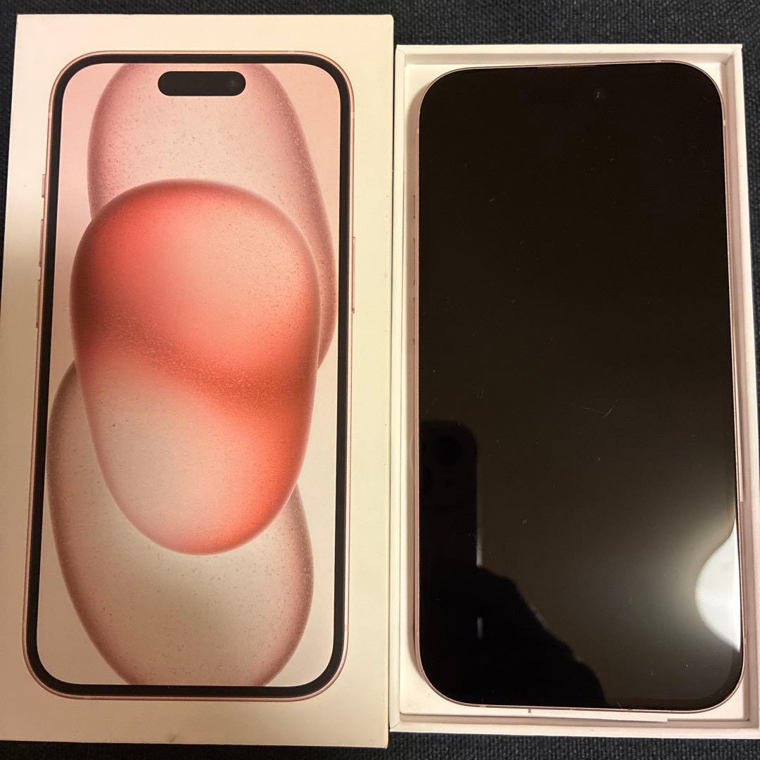 iPhone15ピンク256GB(背面割れジャンク)