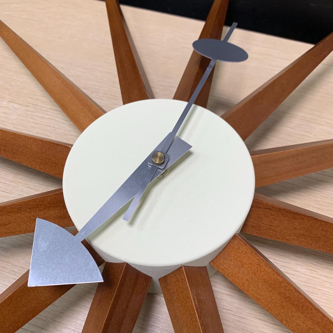 ★ジョージネルソン サンバーストクロック　ウォールナット　ブラウン