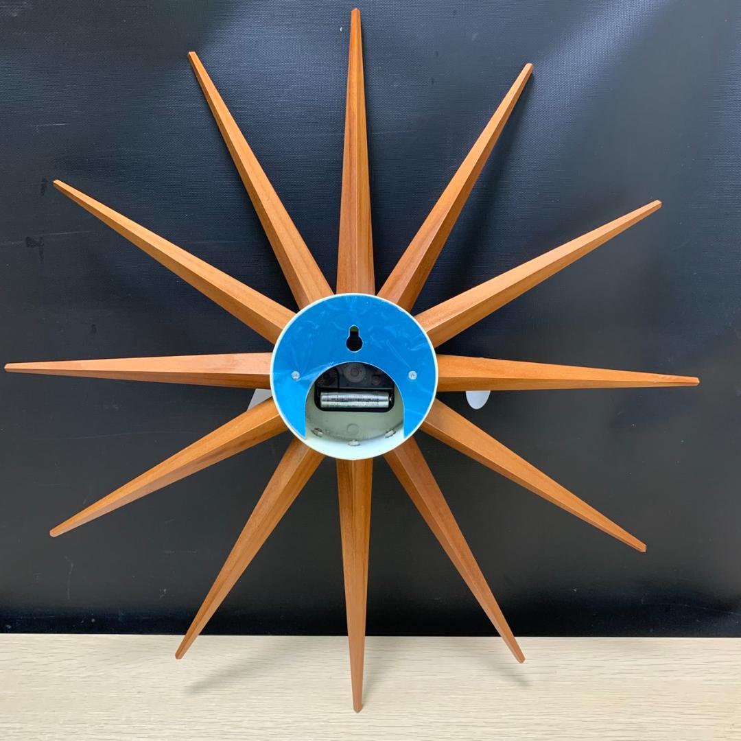 ★ジョージネルソン サンバーストクロック　ウォールナット　ブラウン