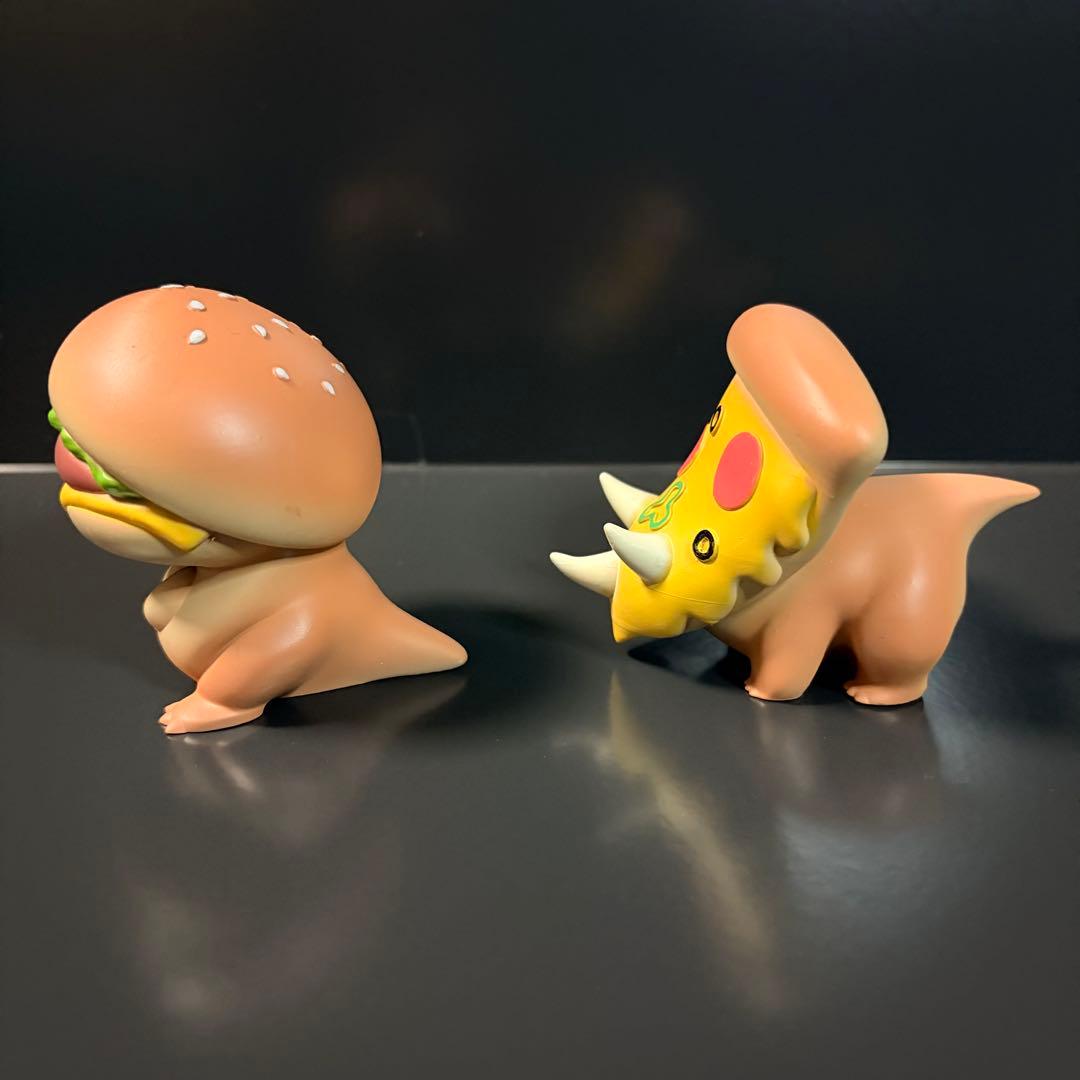 アクマトイズ バーガーレックス ピザケラトプス Lサイズ ソフビ 恐竜