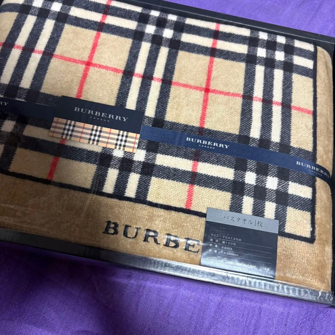 新品 未使用 BURBERRY バーバリー バスタオル タオル フェイスタオル
