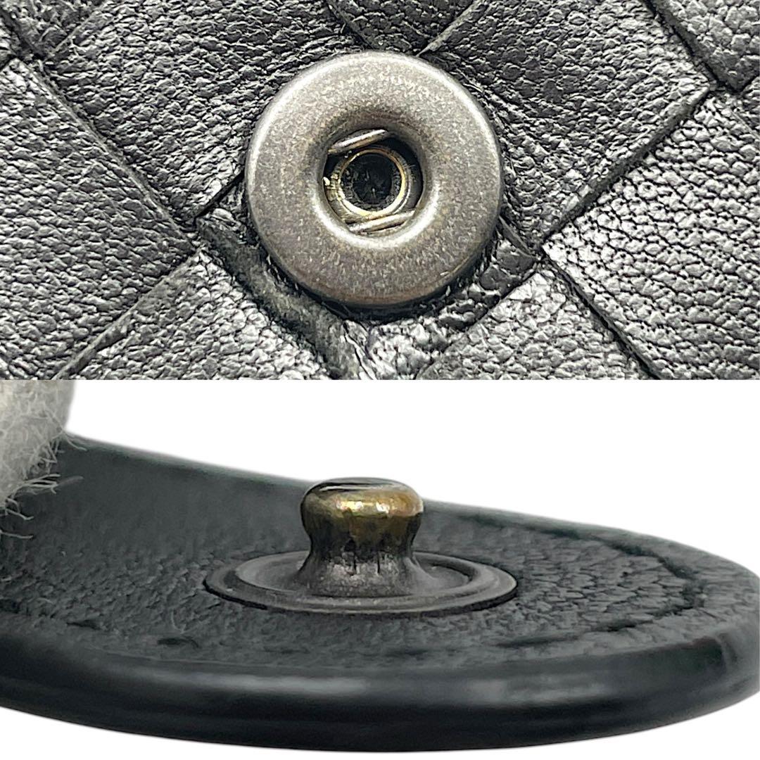 【美品】ボッテガヴェネタ　折り財布　イントレチャート　黒　ブラック