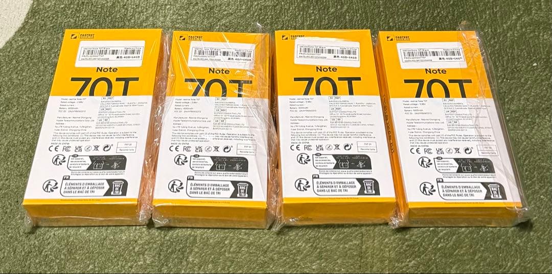 realme Note 70T 4GB＋64GB 黒4台