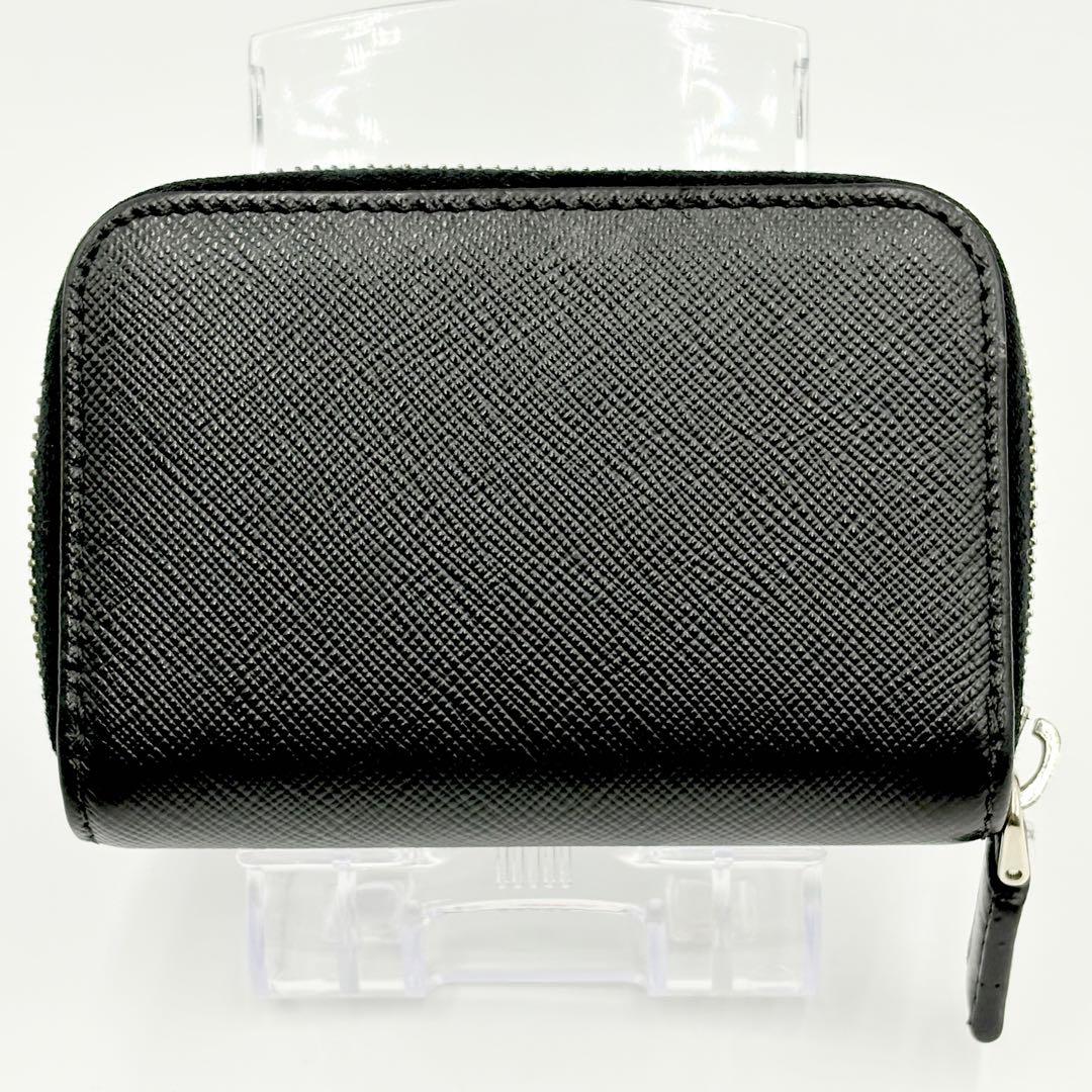美品✨PRADA ケース 三角ロゴ ラウンドジップ ミニ財布 サフィアーノ