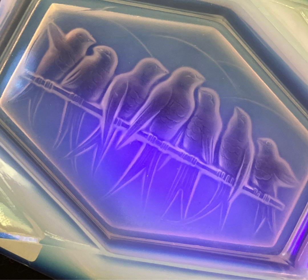 オパールセント　アンティーク　ガラス　エドモント・エトラン　ほぼ　完品