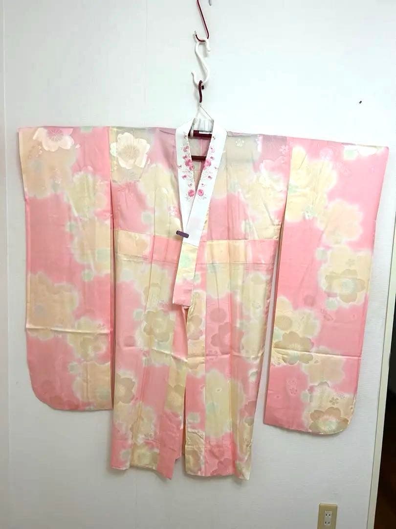 成人式　振袖　長襦袢　半えり　帯　帯締め　帯揚げ　6点セット　金コマ刺繍　菊京屋