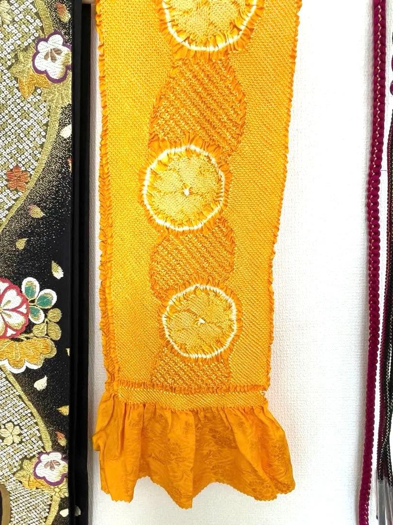 成人式　振袖　長襦袢　半えり　帯　帯締め　帯揚げ　6点セット　金コマ刺繍　菊京屋