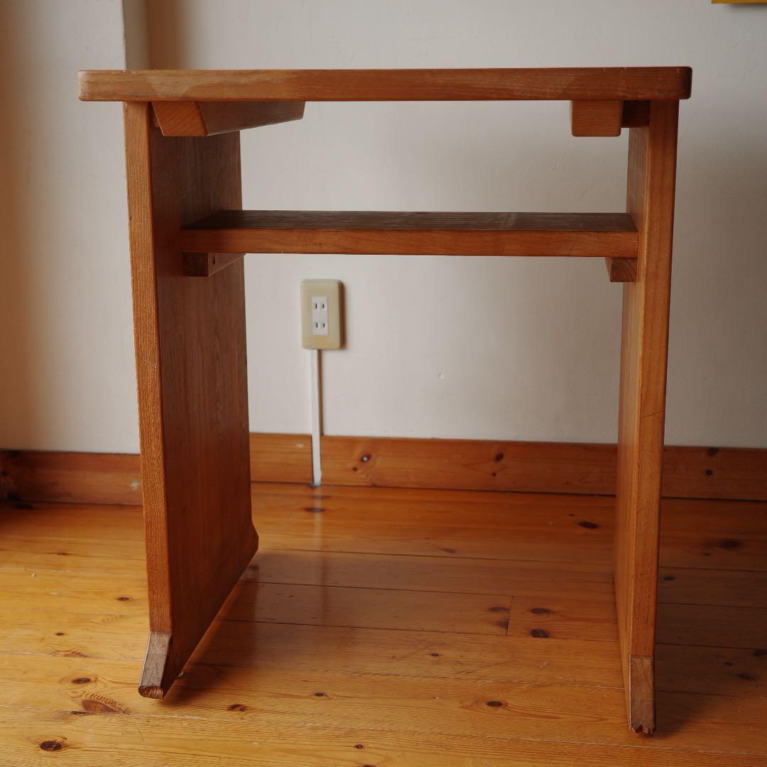 1990年代 ビンテージ デスク チーク無垢材 机 棚（天童木工 デンマーク)