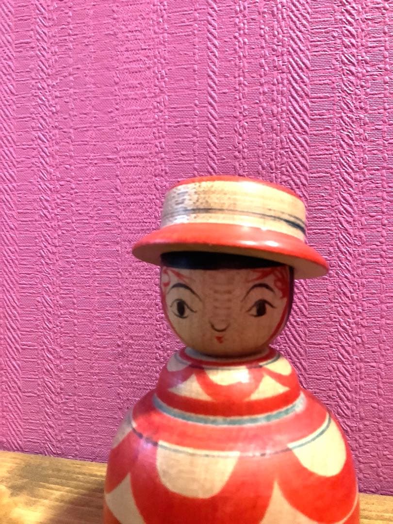 お値引き　可愛い帽子こけしえじこ　　阿部進矢工人