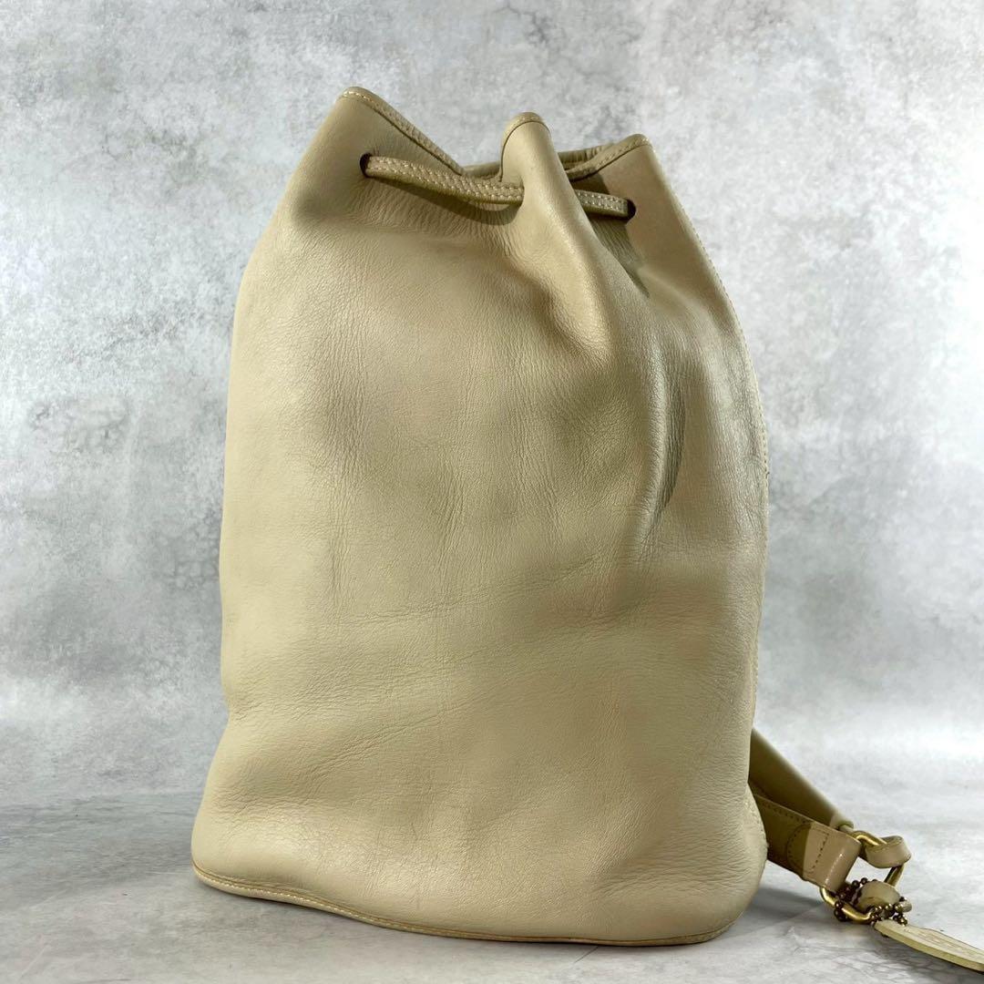 良品✨レア オールドコーチ 西口修平 ショルダーバッグ オールレザー 巾着型