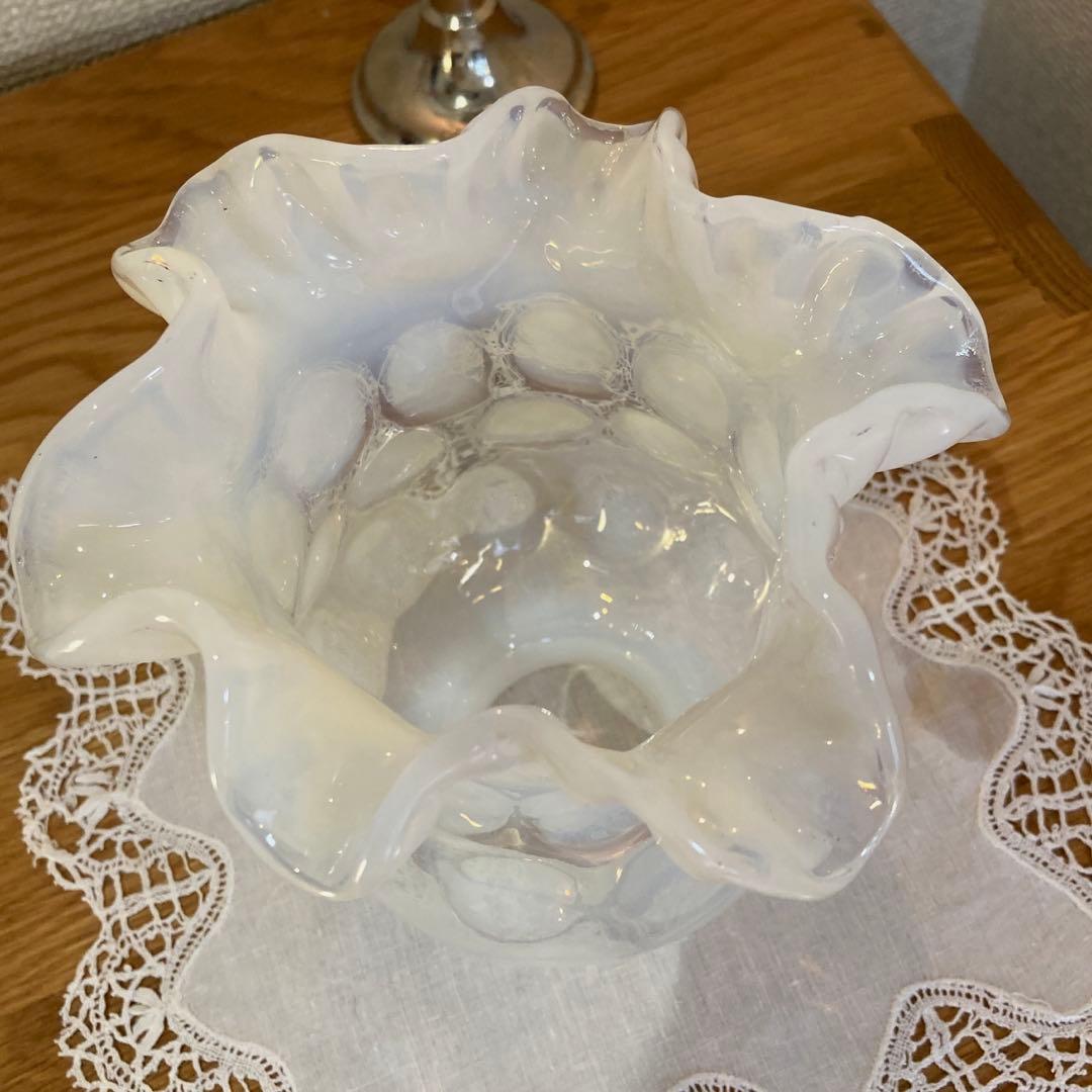 フェントン　ランプシェード　アンティーク　オパールセント