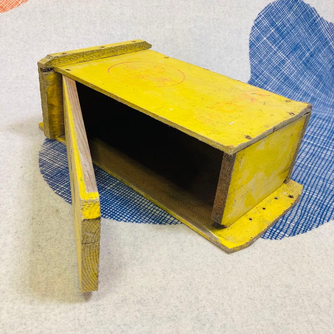 昭和レトロ 森永 牛乳受けアンティーク 木製ボックス エース牛乳 ビヒダス