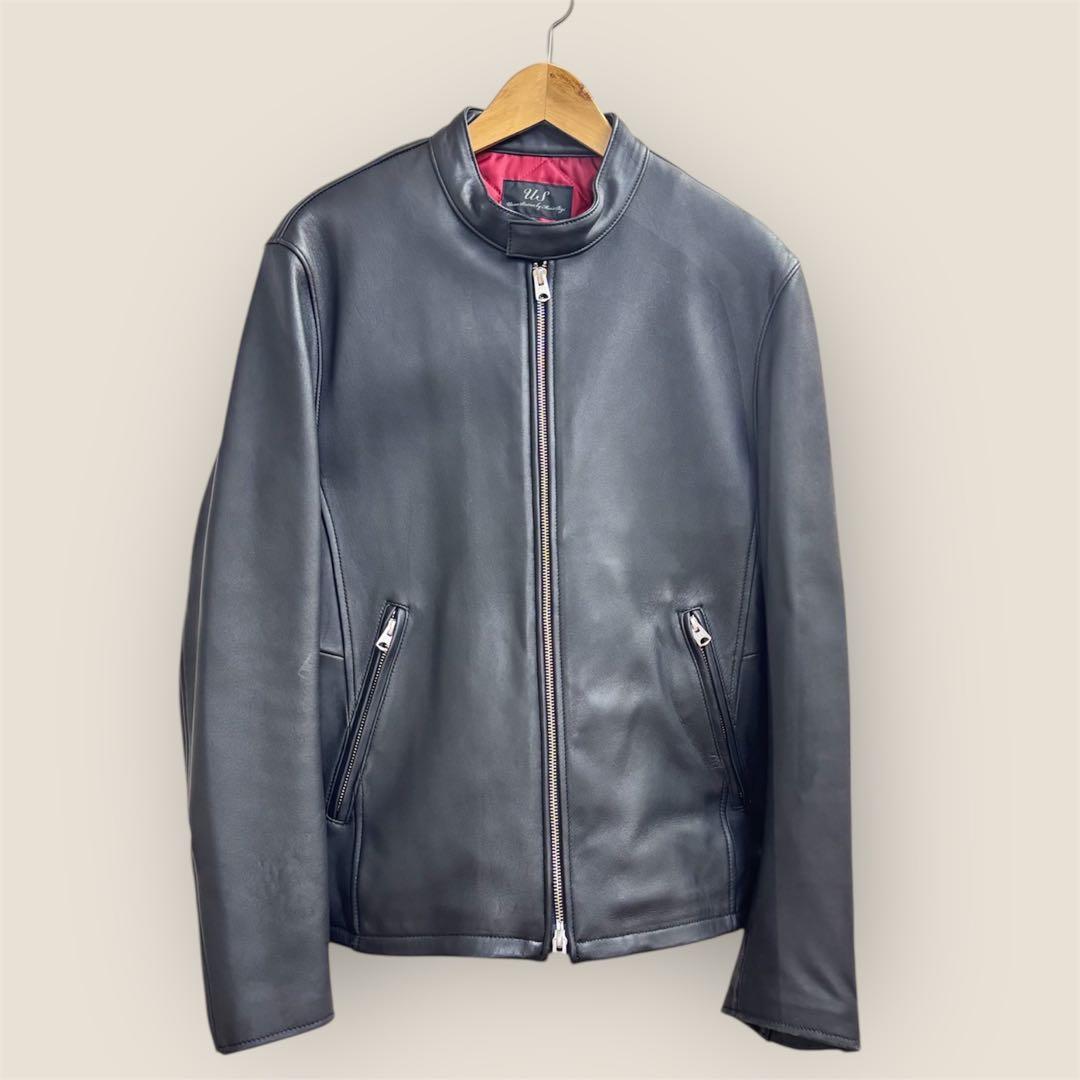 即日発送⭐️美品ユニオンステーションメンズビギ 羊革 ラムライダースジャケット L