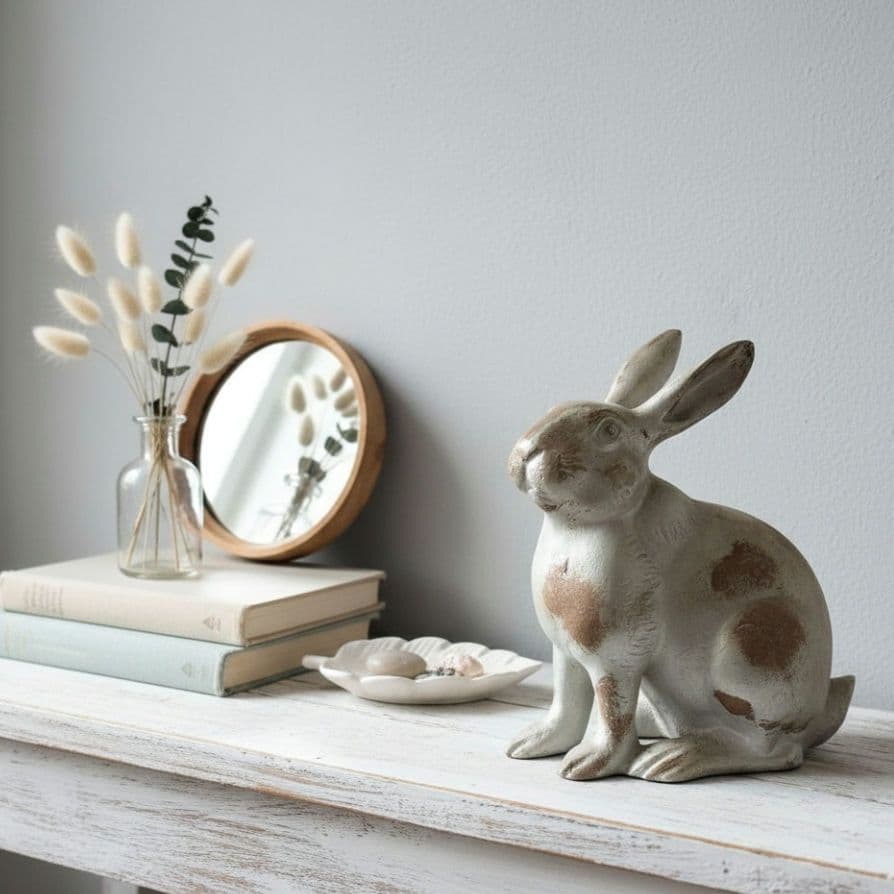 鉄のうさぎ　ラビット　rabbit　置物　アンティーク　金属　インテリア