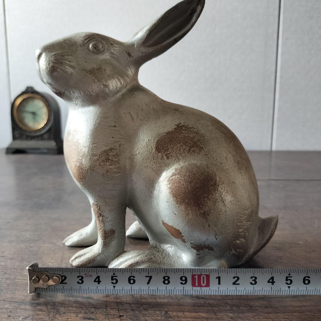 鉄のうさぎ　ラビット　rabbit　置物　アンティーク　金属　インテリア