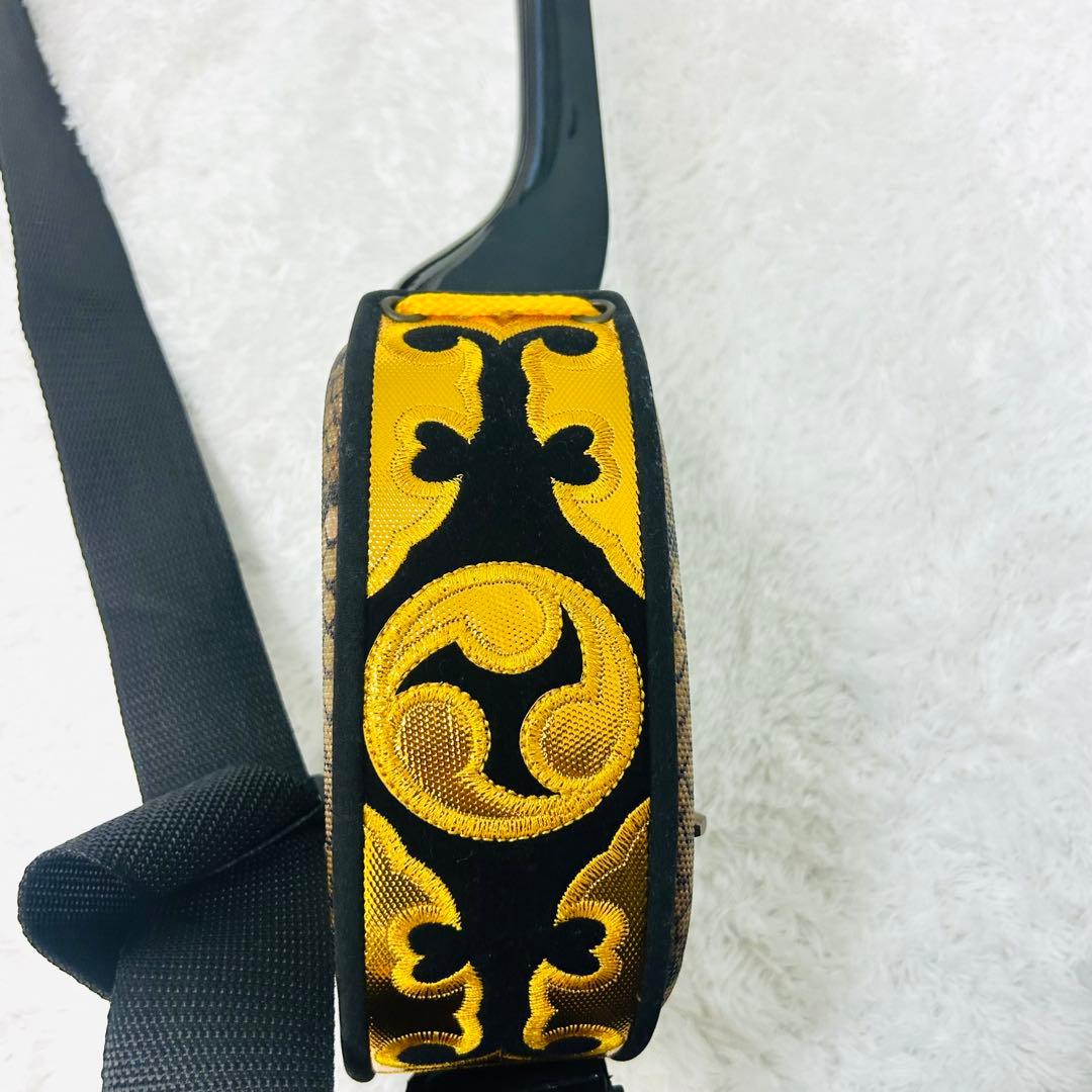 【美品】沖縄三線　蛇柄　人工皮仕様　三味線タイプ　リュックケース付き