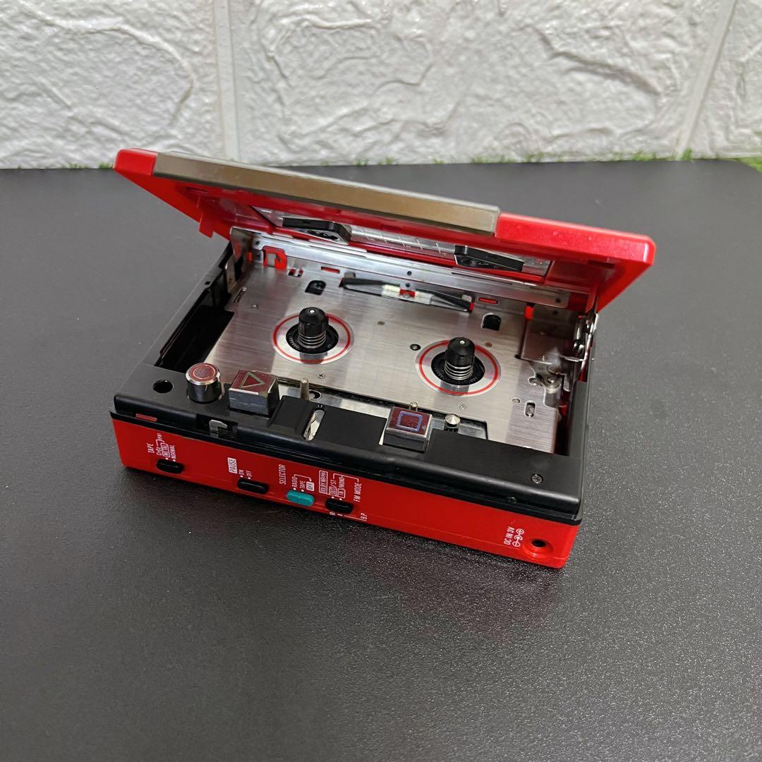 昭和レトロ 入手困難 ナショナル RX-S41 レッド カセットレコーダー 現状