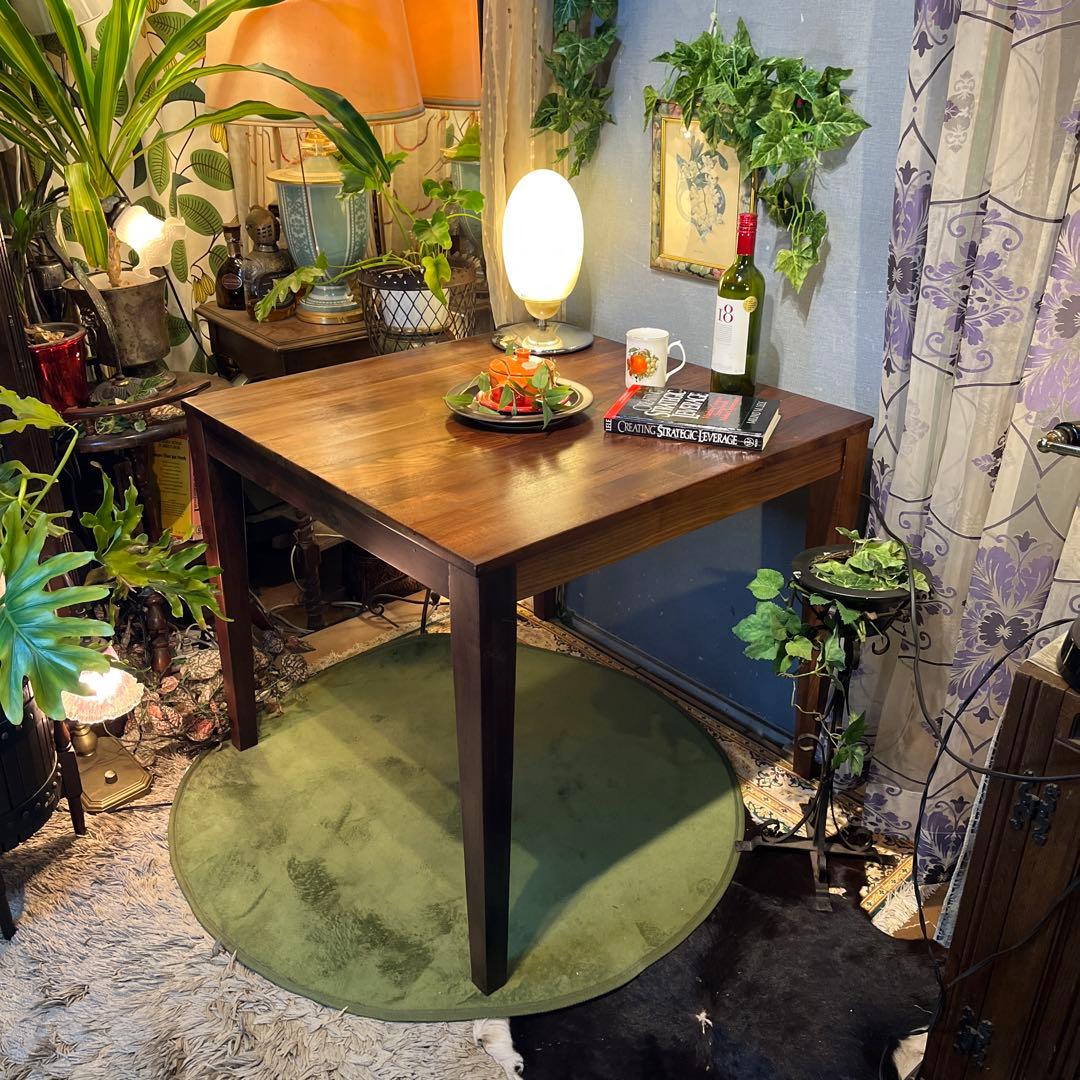 Sale 美品　ヴィンテージ ウォールナット無垢　コンパクト　ダイニングテーブル