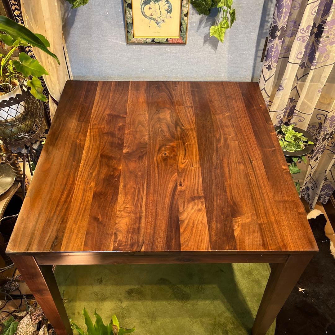 Sale 美品　ヴィンテージ ウォールナット無垢　コンパクト　ダイニングテーブル
