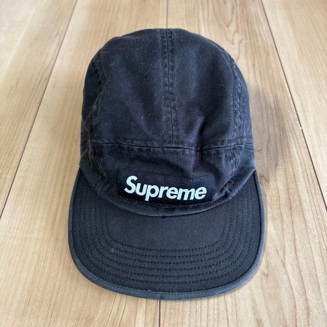 Supreme 黒 キャップ 調整可能
