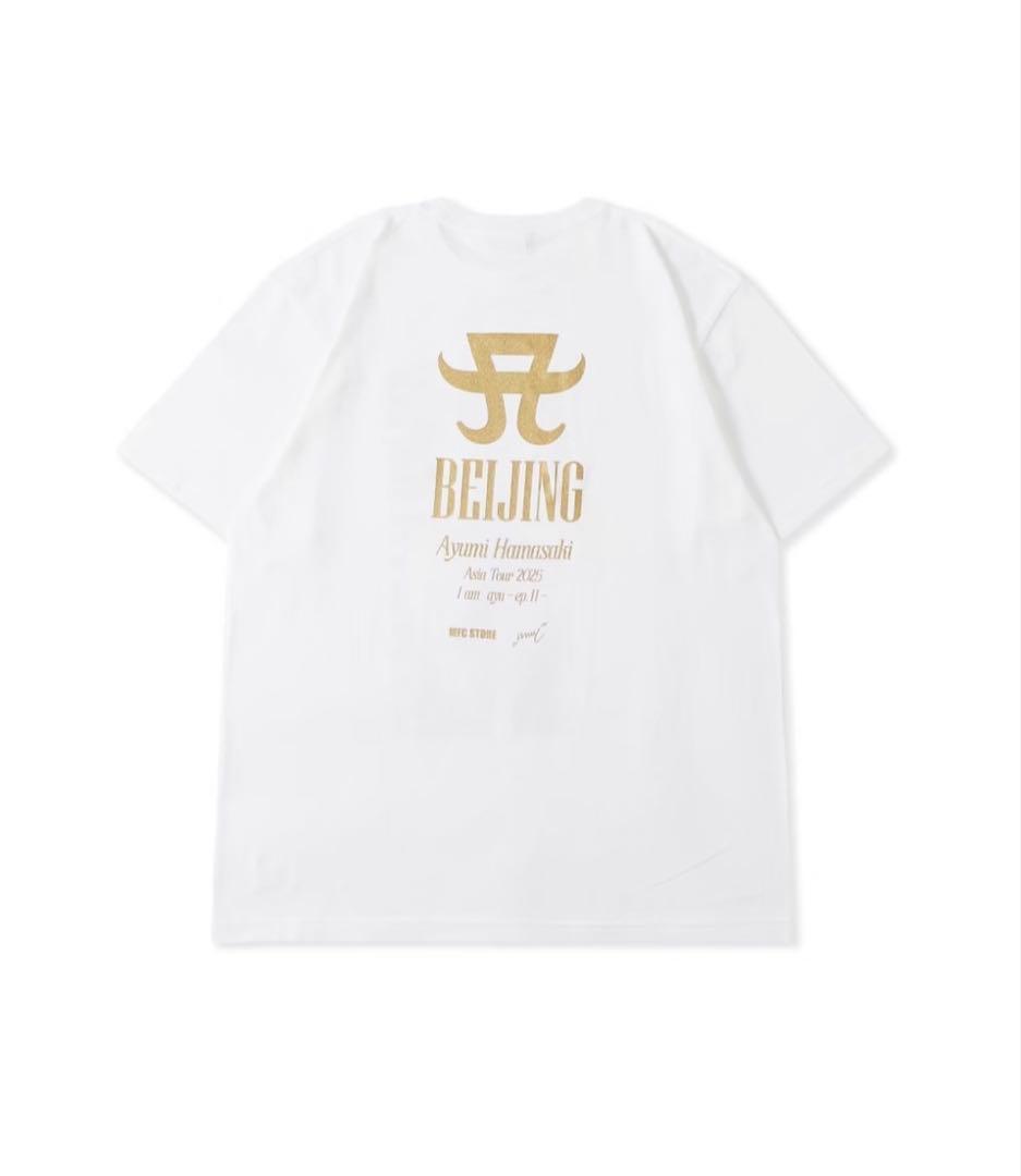 【新品未使用】浜崎あゆみMFCコラボTシャツ北京限定（黒白）ペンライト付き
