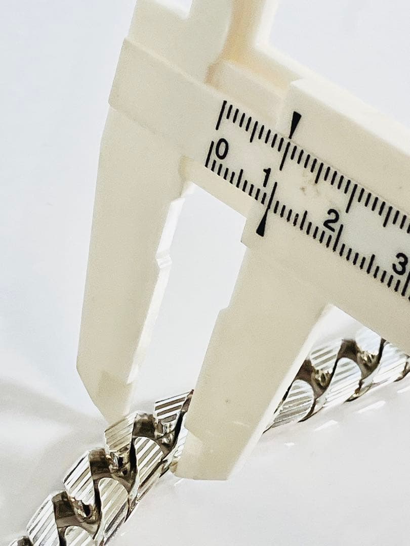 【超美品】GUCCI 喜平チェーン ストライプ ブレスレット シルバー925