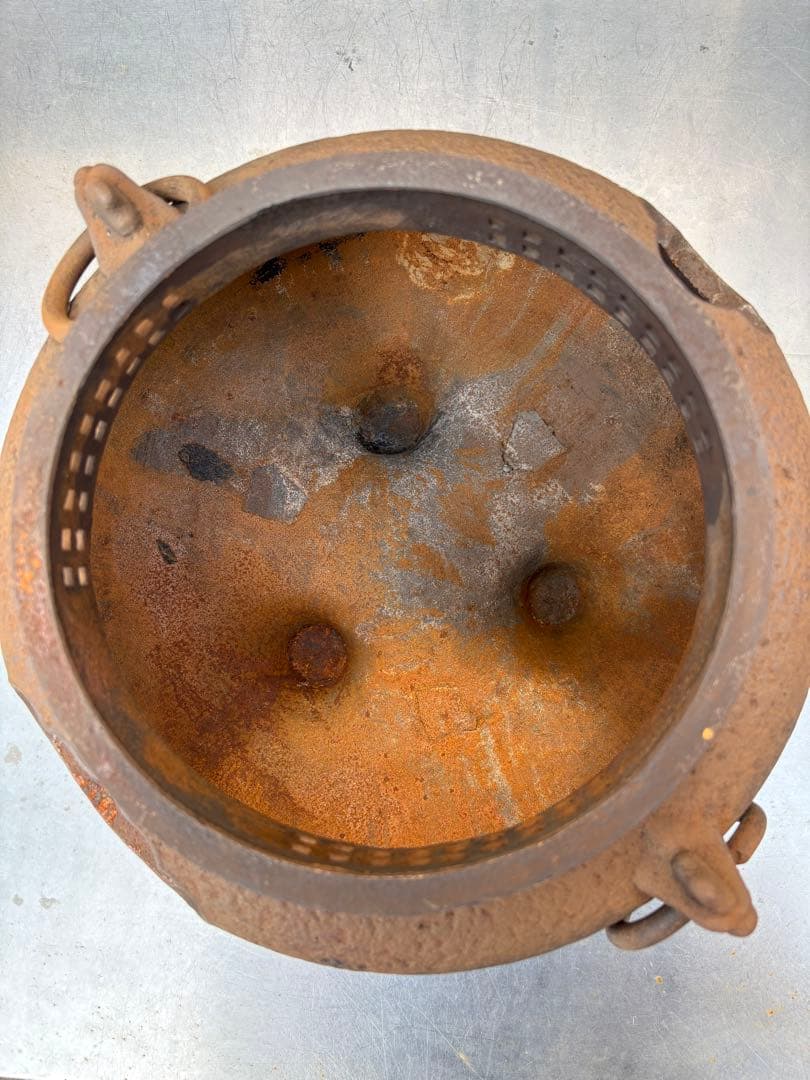 鉄製　茶釜　茶道具　レトロ　古道具　鉄瓶